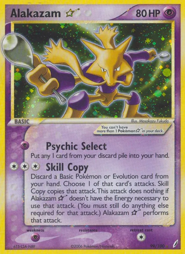 Alakazam ★ #99, Crystal Guardians Gold Star
