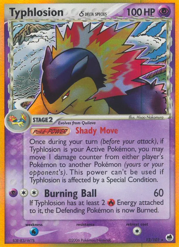 Typhlosion δ #12, Dragon Frontiers Reverse Foil
