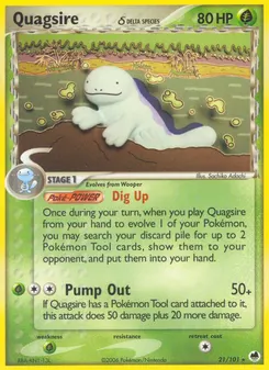Quagsire δ #21, Reverse Foil