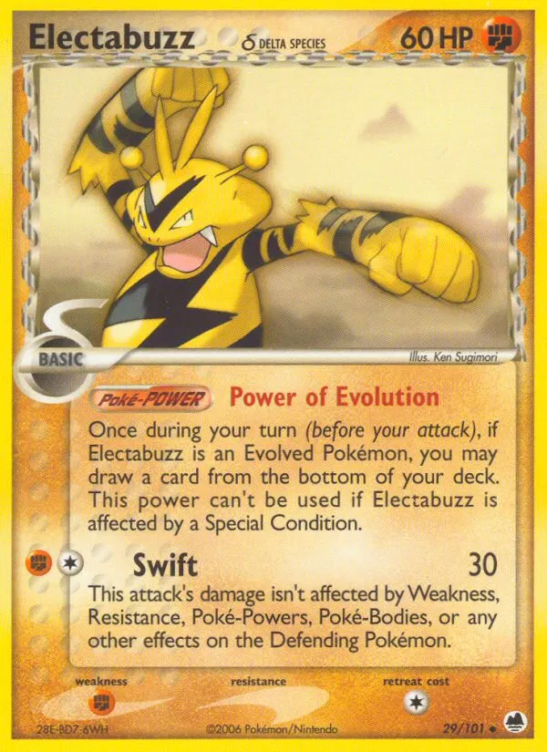 Electabuzz δ #29, Dragon Frontiers Reverse Foil