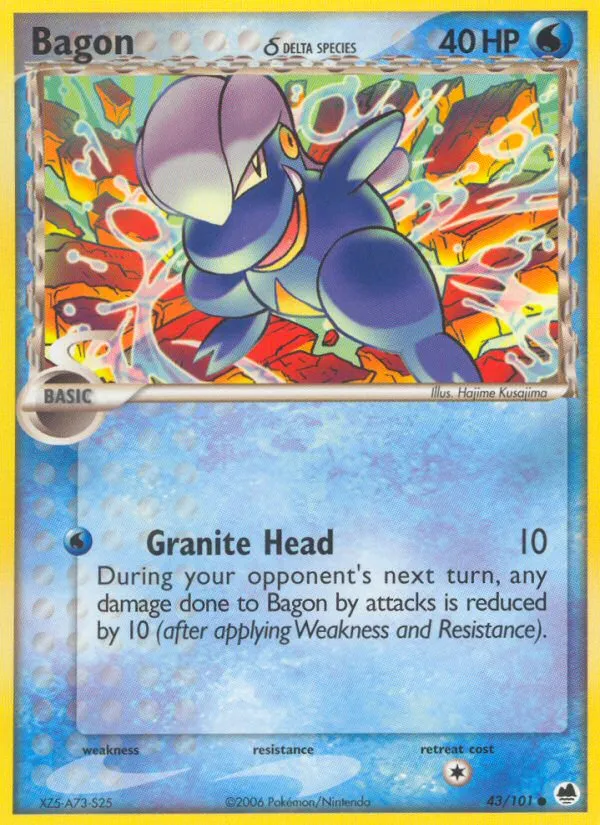 Bagon δ #43, Dragon Frontiers Reverse Foil