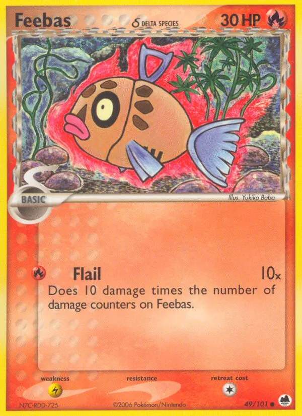 Feebas δ #49, Dragon Frontiers Reverse Foil