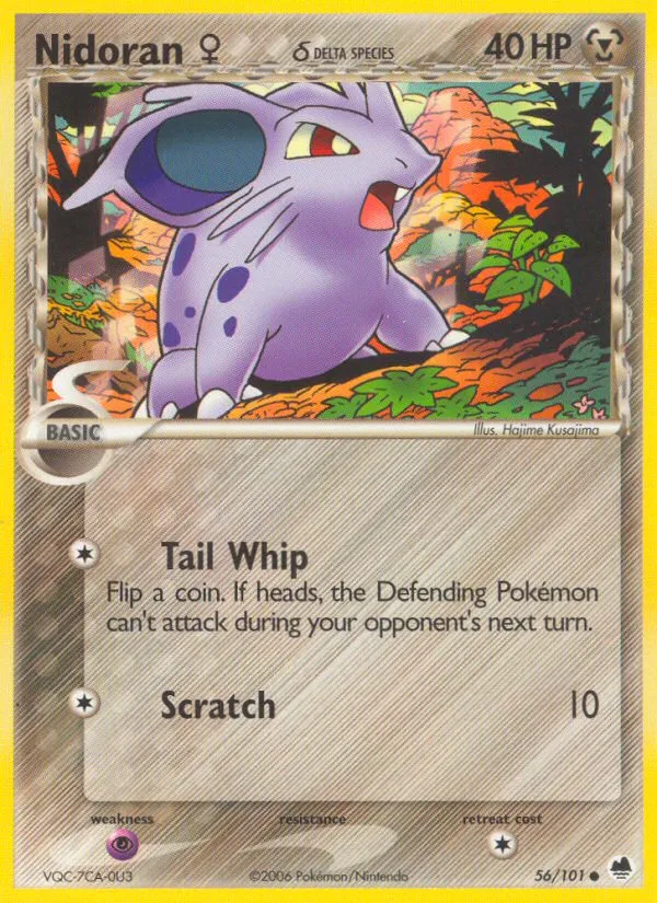 Nidoran ♀ δ #56, Dragon Frontiers Reverse Foil