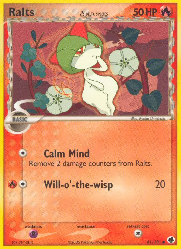 Ralts δ #61, Dragon Frontiers Reverse Foil