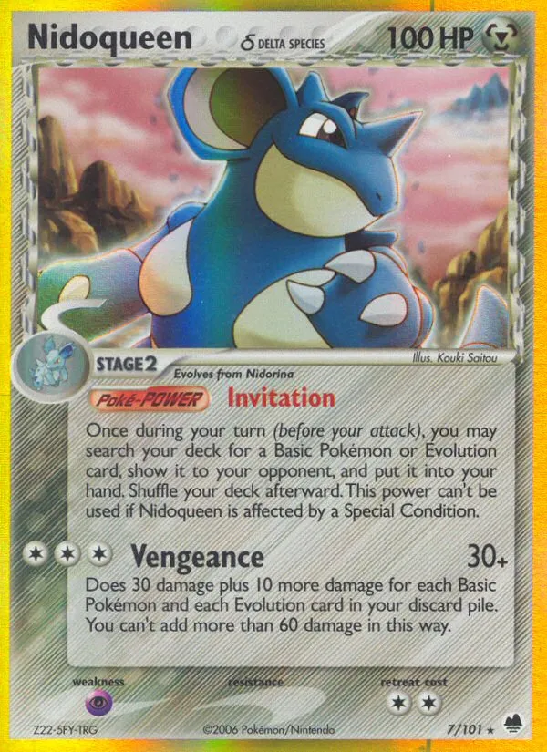 Nidoqueen δ #7, Dragon Frontiers Reverse Foil