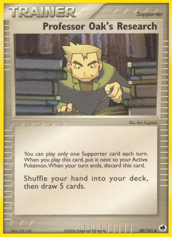 Professor Oak's Research #80, Dragon Frontiers Reverse Foil