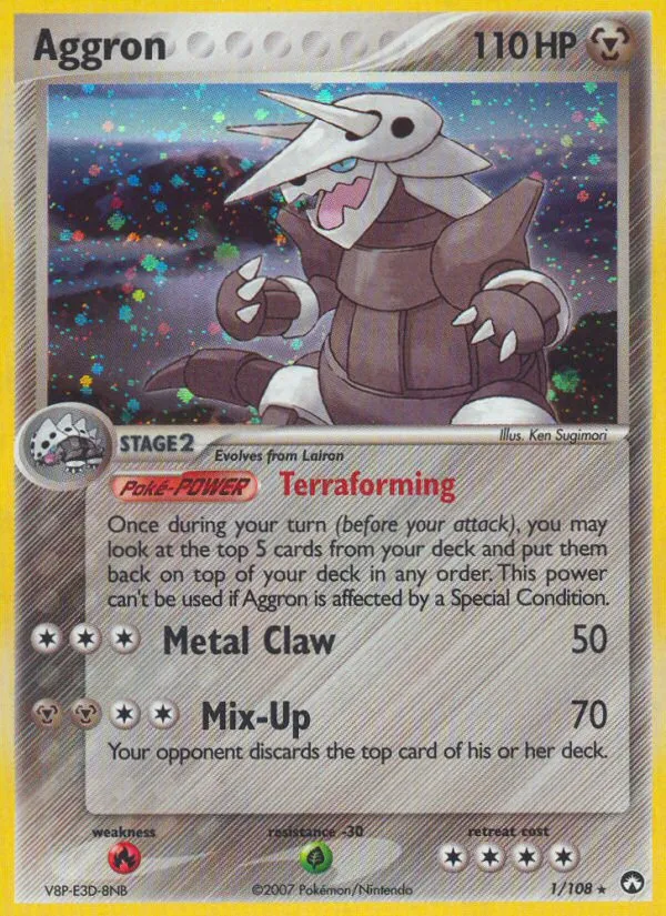 Aggron #1, Power Keepers Reverse Foil
