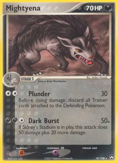 Mightyena #18, Dark Blast Theme Deck