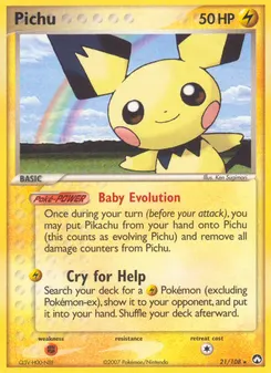 Pichu #21, Reverse Foil