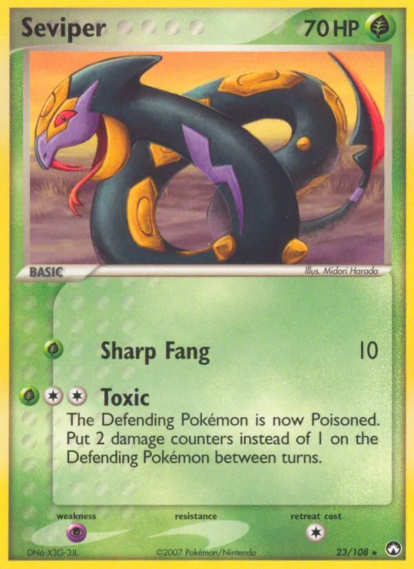 Seviper #23, Power Keepers Reverse Foil