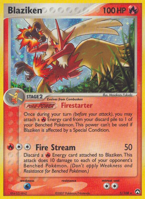 Blaziken #5, Power Keepers Reverse Foil