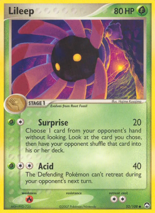 Lileep #52, Power Keepers Reverse Foil