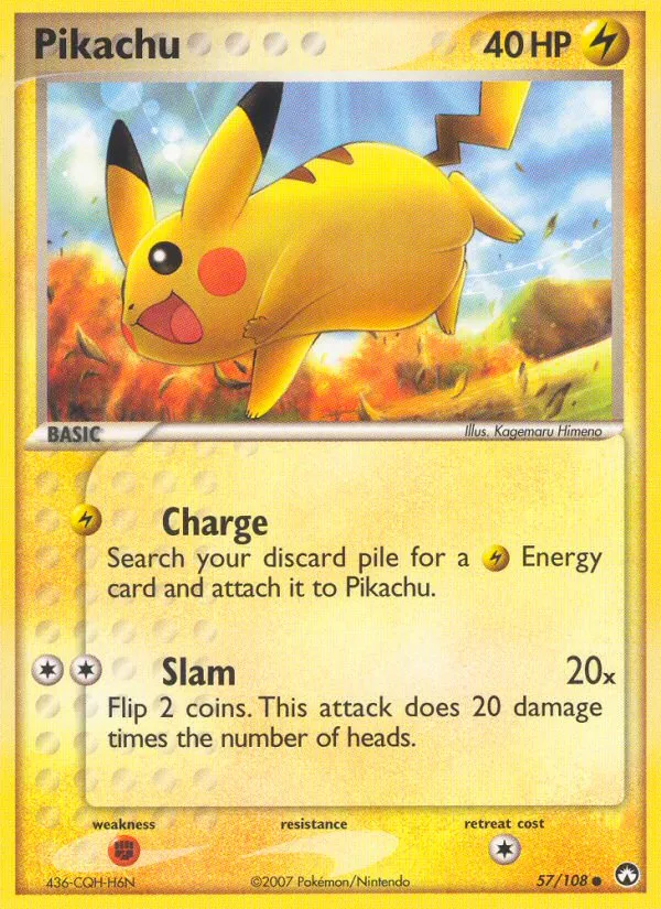 Pikachu #57, Power Keepers Reverse Foil