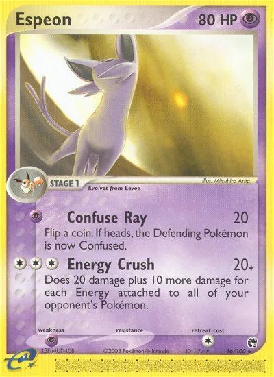 Espeon #16, Sandstorm 2004 EX Battle Stadium