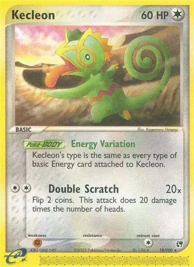 Kecleon #18, Sandstorm Reverse Foil