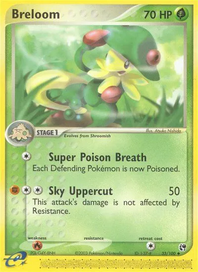 Breloom #33, Sandstorm Reverse Foil