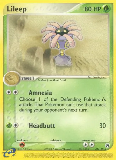 Lileep #43, Sandstorm Reverse Foil