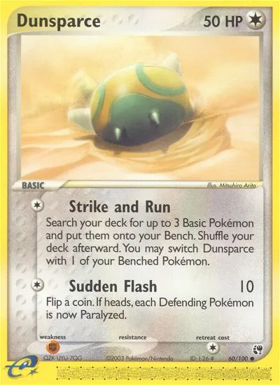 Dunsparce #60, Sandstorm Reverse Foil