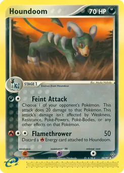 Houndoom #34, Reverse Foil