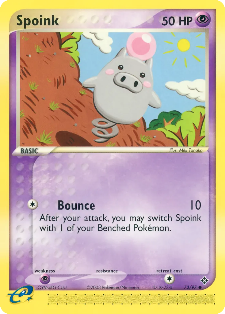 Spoink #73, Dragon Reverse Foil