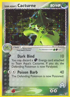 Team Aqua's Cacturne #1, Reverse Foil