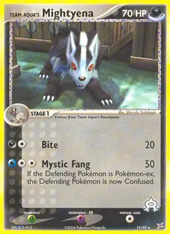 Team Aqua's Mightyena #15, Reverse Foil