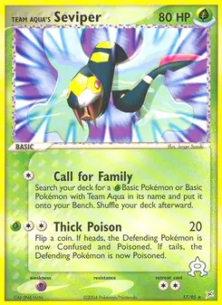 Team Aqua's Seviper #17, Reverse Foil