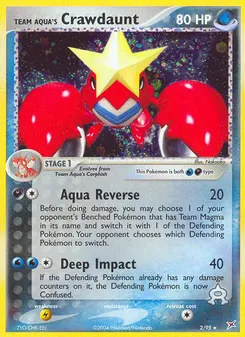 Team Aqua's Crawdaunt #2, Reverse Foil