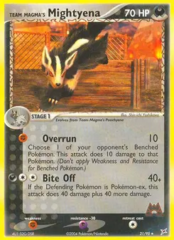 Team Magma's Mightyena #21, Reverse Foil
