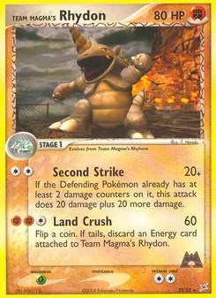 Team Magma's Rhydon #22, Reverse Foil
