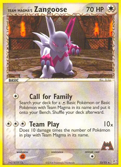 Team Magma's Zangoose #23, Team Magma vs Team Aqua