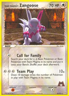 Team Magma's Zangoose #23, Reverse Foil