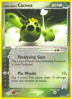 Team Aqua's Cacnea #24, Prerelease