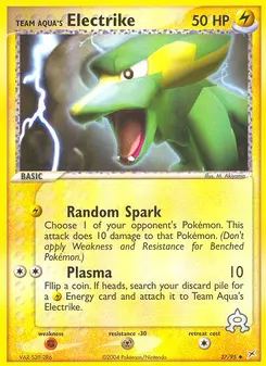 Team Aqua's Electrike #27, Reverse Foil
