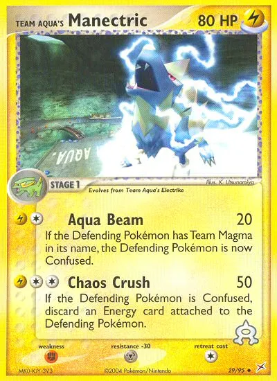 Team Aqua's Manectric #29, Team Magma vs Team Aqua Reverse Foil