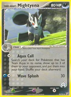 Team Aqua's Mightyena #30, Reverse Foil