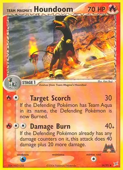 Team Magma's Houndoom #34, Reverse Foil