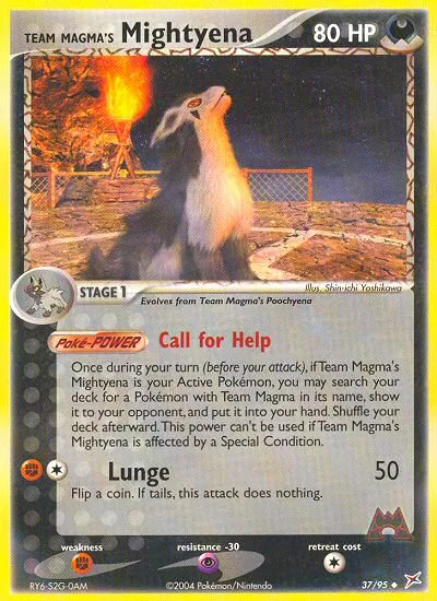 Team Magma's Mightyena #37, Team Magma vs Team Aqua