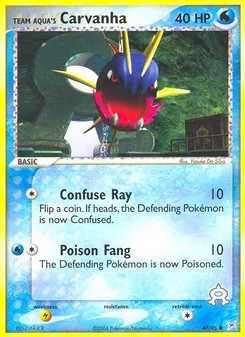 Team Aqua's Carvanha #47, Reverse Foil