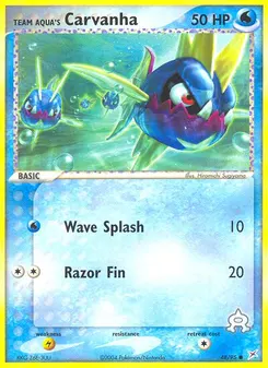 Team Aqua's Carvanha #48, Reverse Foil