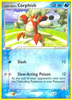 Team Aqua's Corphish #51, Reverse Foil