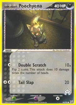 Team Aqua's Poochyena #54, Reverse Foil
