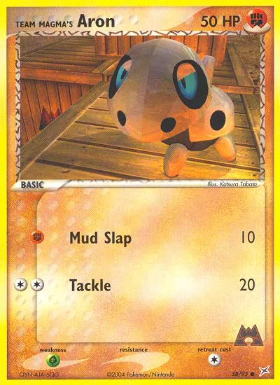 Team Magma's Aron #58, Team Magma vs Team Aqua