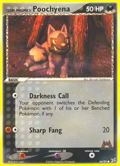 Team Magma's Poochyena #66, Reverse Foil