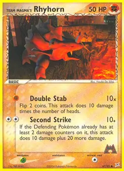 Team Magma's Rhyhorn #67, Reverse Foil