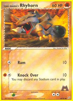 Team Magma's Rhyhorn #68, Reverse Foil