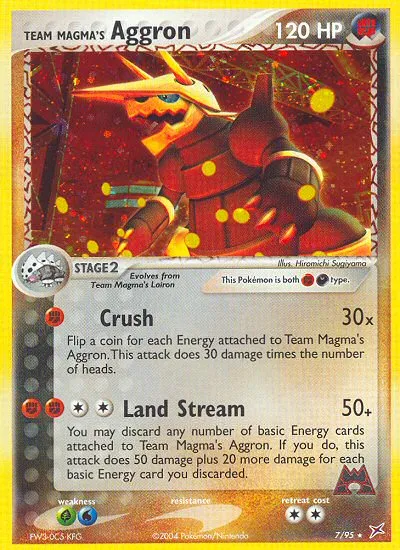 Team Magma's Aggron #7, Team Magma vs Team Aqua Reverse Foil