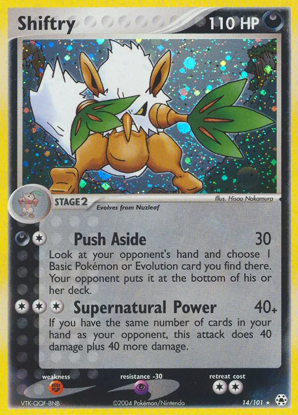 Shiftry #14, Hidden Legends Reverse Foil
