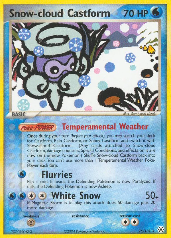 Snow-cloud Castform #25, Hidden Legends Reverse Foil