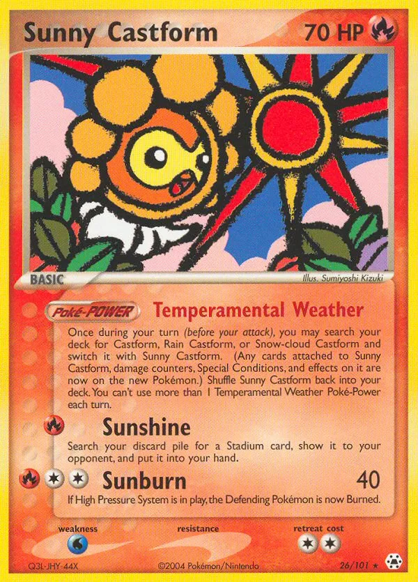Sunny Castform #26, Hidden Legends Reverse Foil